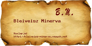 Bleiveisz Minerva névjegykártya